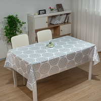 Nappe Rectangulaire Blanche Florale Bohème RNPT en PVC, Nappes de Table Lavables, Toalha De Mesa PVC