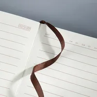 Agenda d'affaires minimaliste A5 S6 personnalisable avec porte-stylo latéral, carnet en cuir de mouton épaissi, couverture rigide en cuir PU, feuilles mobiles, cadeau