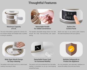 Hervidor de viaje portátil con garantía de calidad, hervidor eléctrico plegable de alta calidad - Product Image 5