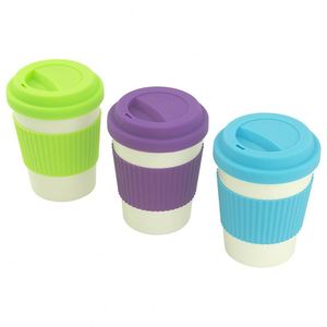 12 Ounce Reusable&Biodegradable <b>Cups</b> Custom Logo Eco Pla <b>Cup</b> With <b>Sip</b> Lid&Stopper Tumbler for Hot Coffee - Product Image 4