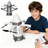 WGNRC CZ31 Jouets volants sans balais Star Ship, Fusée RC pliable, Voiture RC acrobatique, Jouets fusée spatiale RC avec fonction de pulvérisation