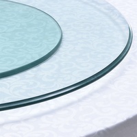 Modernes 60 cm gehärtetes Glas Lazy Susan Turntable Runde Tischplatte Serviert ablett für Esstisch