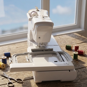 ES5 Computerized 1 HEAD Embroidery Machine Single Needle <b>Sewing</b> Machine Household 7" LCD Touchscreen USB Patterns Decoration - Product Image 6