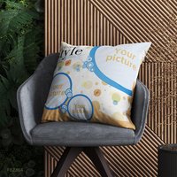 Coussin carré personnalisé 45 cm en peluche courte, décoration d'intérieur unisexe, couleur personnalisée, vente en gros