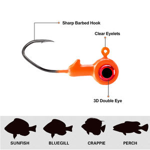 Jigs <span class=keywords><strong>de</strong></span> pesca listos para enviar: cabezas <span class=keywords><strong>de</strong></span> jig para crappie <span class=keywords><strong>de</strong></span> 1.75g y 3.5g para pesca en agua dulce/fondo, y jigs con cuchilla giratoria para lubina para pesca en barco en <span class=keywords><strong>el</strong></span> océano. - Product Image 3