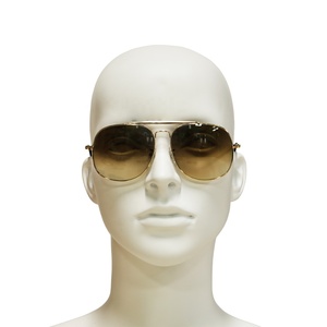 Dropshipping Logo personalizzato Pilot Metal occhiali <span class=keywords><strong>da</strong></span> <span class=keywords><strong>sole</strong></span> grigio sfumato parasole cornice in oro per uomo e donna Lunette De Soleil <span class=keywords><strong>lenti</strong></span> in vetro - Product Image 1