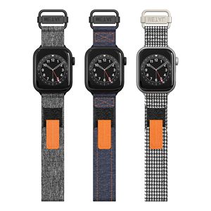 Correas de reloj de nailon de lona a la moda, bandas tejidas de bucle <span class=keywords><strong>Solo</strong></span> deportivo para <span class=keywords><strong>Apple</strong></span> <span class=keywords><strong>Watch</strong></span> Series 9 8 7 <span class=keywords><strong>SE</strong></span> 6 5 4 3 2 1 - Product Image 1