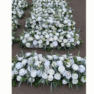 Bouquet De <span class=keywords><strong>Fleurs</strong></span> De Mariage Pour La Table De La Mariée Artificielle 1m Ivoire Rose Fleur Coureur Fleur Centres De Table Pour La Décoration De Table De Mariage - Product Image 3