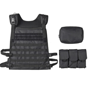 Vanda 600D Nylon <strong>Black</strong> Molle <strong>Plate</strong> <strong>Carrier</strong> Tactical <strong>Vest</strong> for Personal Defense Equipment - Product Image 1