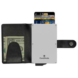 CardHoda Aluminum Card Holder Minimalist <b>Wallet</b> <b>RFID</b> <b>Blocking</b> Unisex Short Fold Closure Money Clip - Product Image 1