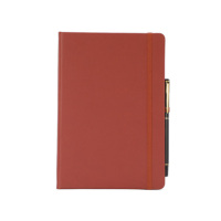 Carnet promotionnel A5 personnalisé en cuir PU avec reliure cousue et porte-stylo, idéal pour les cadeaux d'entreprise (OEM)