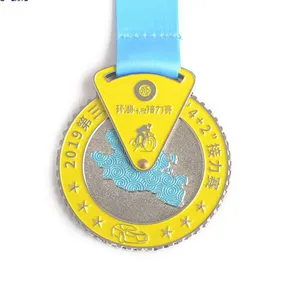 Goedkope Souvenir Medaille Lint Custom Medailles Running Metalen Sport Gouden Medaille Set
