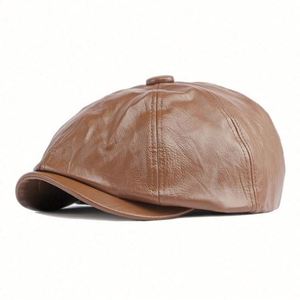Casquette Gavroche Classique Britannique pour Homme, Casquette de Golf Vintage en Cuir PU, Casquette à Visière pour la Conduite, Vente en Gros - Product Image 6