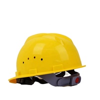 Casque de sécurité ULTAC NP101 de type V, jaune, 4 points de suspension, non rainuré, réglable, pour les travailleurs d'usine, utilisation en extérieur, en plastique PE