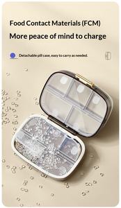 Boîtes en plastique en gros, organiseur de pilules de voyage, boîte à 10 compartiments, petite boîte pliable portable pour le transport et le rangement, organiseur quotidien - Product Image 5