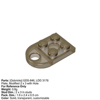 Gobricks Venta al por Mayor de Lotes de Bloques de Construcción de Plástico ABS a Escala 1:8, Juguetes Educativos GDS-846 con Placa de 3x2 Orificios
