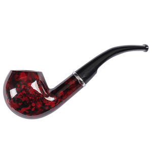 Kenan Smoking Pipe Bent Type Marble Pattern Resin Stem Durable Tobacco Pipe - Product Image 5