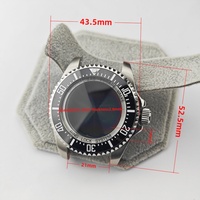 Boîtier de montre Rlx en acier inoxydable de 44 mm, verre saphir Deep Sea, lunette en céramique, pièces de montre modifiées, compatibles avec le mouvement NH35
