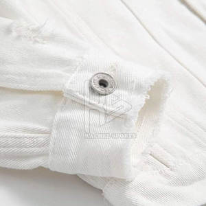 Veste en jean pour homme de haute qualité, style streetwear hiver 2024, couleurs personnalisées, col montant, tissu en coton tricoté de haute qualité - Product Image 6