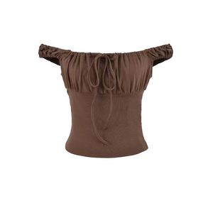 Blusa Larga de Algodón Tejido con Manga Corta, Transpirable, Ecológica, para Mujer, Estilo Vintage Retro, Estampada, para Verano, Otoño, Primavera e Invierno - Product Image 5