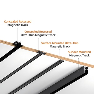 Hệ thống đèn ray âm trần <span class=keywords><strong>LED</strong></span> tích hợp, điều chỉnh độ sáng, chất liệu nhôm, siêu mỏng 6mm, không dây, chuẩn Zigbee, gắn từ tính - Product Image 3