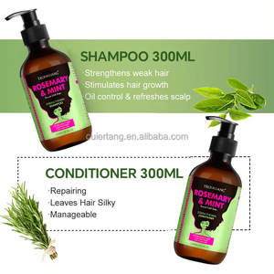 Conjunto de champú y acondicionador para el crecimiento del cabello con etiqueta privada, Natural anticaspa, crecimiento de caída, biotina, romero, cuidado del cabello - Product Image 4