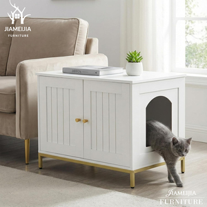 Meuble multifonctionnel <span class=keywords><strong>pour</strong></span> chat : Banc-lavabo haut en bois avec étagère de rangement et tiroir, maison <span class=keywords><strong>pour</strong></span> animaux peu encombrante, OEM/ODM - Product Image 1