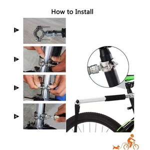 Adjustable Bicycle Dog Walker Leash Hands-Free Steel Tube Cycling Pet Lead with Shock Absorbing <b>Elastic</b> Bungee <b>Cord</b> for Medium L - Product Image 3