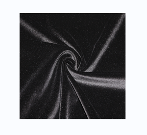 90 पॉलिएस्टर 10 स्पैन्डेक्स कपड़ा बराबर ताना बुनाई काले पंख मखमल की पोशाक कपड़े खिंचाव बुना हुआ खेलों कपड़े - Product Image 1