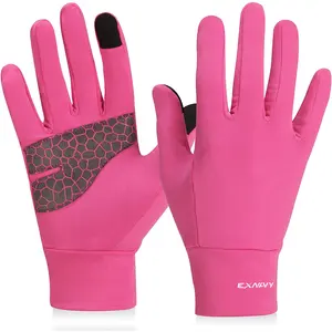 Soft Fiber Wholesale OEM Hot Selling Custom Poly Fleece Cycling Touchscreen Convertible Running Walking Gloves Factory