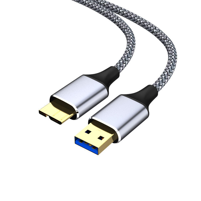 Cable de disco duro Usb3.0 [trenzado gris]