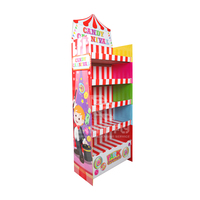 Présentoirs publicitaires personnalisés en carton ondulé recyclable pour bonbons, promotionnels, sur pied, pour points de vente