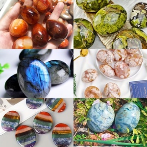 Đá Jasper đỏ tự nhiên, đá pha lê hình bầu dục, đá chữa bệnh, đá pha lê dùng làm đồ trang sức tự chế - Product Image 6