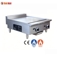 Grille de cuisson manuelle à gaz en acier inoxydable certifiée CE pour restaurant, plancha de comptoir 12" 24" 36" 48" 60"