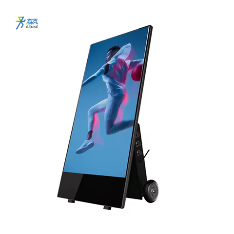 Digital Signage Poster LCD Screen Video Display 43 Inch Outdoor Digital AD Player Waterproof Battery Powered Foldable Portable