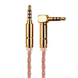 HIFI สายสัญญาณเสียง4ขั้ว <span class=keywords><strong>TRRS</strong></span> 90องศา<span class=keywords><strong>3.5</strong></span>มม. สายสัญญาณเสียงในรถสายแพทช์<span class=keywords><strong>3.5</strong></span>มม. ตัวผู้ถึง<span class=keywords><strong>3.5</strong></span>มม. สีเงิน + ทองแดง - Product Image 6