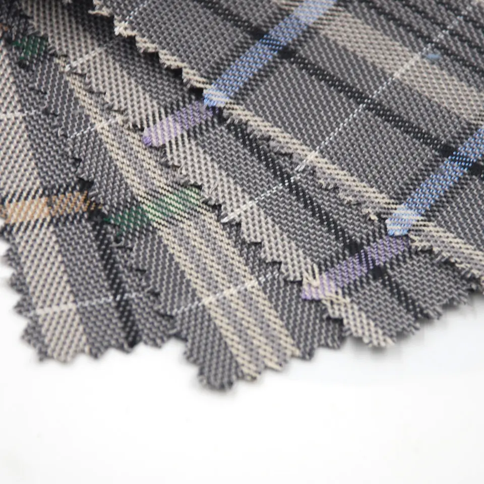 2022 fashion design roll tricot tessuto scuola a quadri filato tinto 100% tessuti in poliestere per gonne abiti indumento