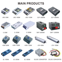 Pilote d'éclairage LED 5V 12V 24V 36V 48V SMPS 5W 25W 35W 50W 100W 150W 200W 350W DC Alimentation à découpage industrielle