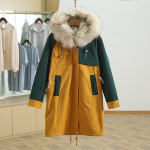 <span class=keywords><strong>2022</strong></span> hiver nouveaux vêtements en coton pour femmes dans le col de <span class=keywords><strong>cheveux</strong></span> longs et veste en coton velours vers le bas veste en coton veste chaude - Product Image 3