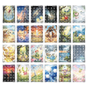 YQ vente en gros anglais Pokemoned Fan Art métal Relief Collection carte 2.0 <span class=keywords><strong>jeu</strong></span> de Table luxe écologique Durable boîte aveugle fête - Product Image 4
