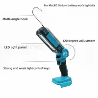 Lampe de poche extérieure projecteur Portable adapté à Makita sans batterie outil d'éclairage de Camping de réparation multifonction