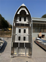 Bateau de pêche en aluminium de 2,5 m pour les loisirs aquatiques et les activités de loisirs, coque légère soudée à l'argon, design durable résistant à la corrosion