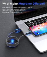 Câble USB de haute qualité Bio Oem Odm Type-C Cordon de données USB C magnétique Câble de type C Câble USB C enroulé magnétique à charge rapide