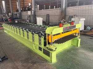 Kim loại đục lỗ cửa dây chuyền sản xuất nhôm mạ kẽm cho đến khi màu tráng tấm lợp cuộn hình thành máy gấp nếp - Product Image 2