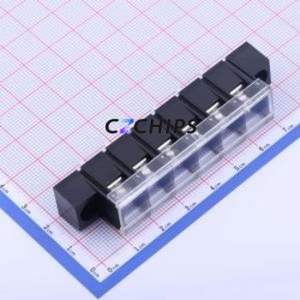 KF48CM-9.5-6P Barrier Terminal Block Through hole Component (THT),P=9.5mm Connector With Cover Plate 9.5mm 1x6P Straight Pin - Product Image 1