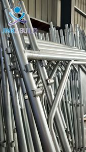 Q235 Tuyau en acier galvanisé Cadre de construction mobile standard italien Échafaudage Façade extérieure en acier à cadre en H - Product Image 6