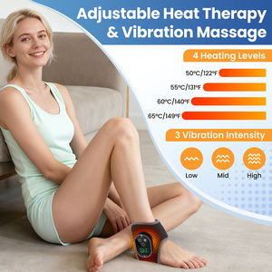Fitease Electric <strong>Foot</strong> <strong>Ankle</strong> <strong>Massager</strong> Warm Hot Compress Neoprene/ABS Material Timing Control for <strong>Ankle</strong> Sprain Muscle Fatigue - Product Image 3