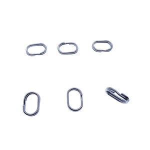 Anneau de connexion ovale double en acier inoxydable pour leurre de pêche, taille 0.7-1.0mm, accessoires de pêche - Product Image 1