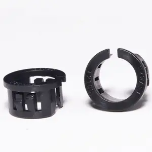 Plastic nylon open snap bushings cable clamp professional 1216C black