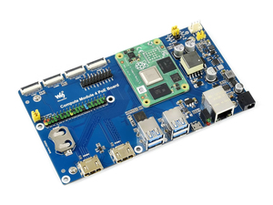 Carte IO Waveshare Raspberry Pi Compute Module 4 avec fonction PoE, pour toutes les variantes de CM4, Gigabit Ethernet RJ45 avec PoE K830 - Product Image 2